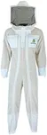 BeeProGear Beekeeping Suit for Men and Women with Round Veil, Protective 3-Layer Ultra Ventilated Pilot Bee Suit, Sting Proof Beekeeper Suit(Large)