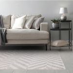 Lord of Rugs Chevron Rug Bedroom Dining Living Room Geometric Modern Zig-Zag Pattern Rug MU07 Grey Large 160x230 cm (5'3"x7'7")