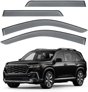TECHPICCO Tape-On Side Window Deflectors for Pilot 2023-2025, Window Rain Guards Window Visor Rain Guards Vent Guard Shade Deflectors Compatible with Honda Pilot Accessories All-Weather Protection