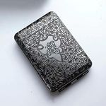 Three Open Alloy Cigarette Case Peaky Blinders Creative 3-Sided Carved Ultra-Thin Case Classical European, for Regular Size Cigarettes Personalized Black