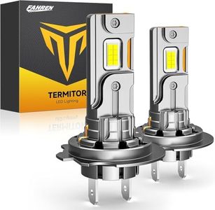 Termitor Upgraded H7 H7LL Light Bulbs, 80,000LM Insane Brightness, Real 1:1 Halogen Mini Size H7 Fog Lights, 6500K White with Ultra-Bright LED Chips, Plug and Play, Pack of 2