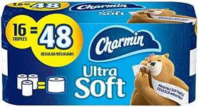 Charmin Ultra Soft Toilet Paper, 16 Triple Rolls Bath Tissue = 48 Regular Rolls