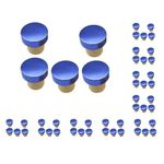 10 Set 5 Pieces T-Shape Wine Stopper Silicone Plug Cork Bottle Stopper Cap Blue