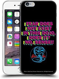 Head Case Designs Officially Licensed Cobra Kai Dojo Quote Logo Graphics 2 Soft Gel Case Compatible with Apple iPhone 6 / iPhone 6s