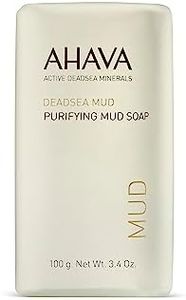 AHAVA Purifying Dead Sea Mud Soap - Face & Body Cleansing Bar to Purify the Skin, Enriched with Exclusive Mineral Blend of Dead Sea Osmoter and Dead Sea Mud, 3.4 Oz, (Packaging May Vary)