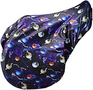 Harrison Howard Stretchy Saddle Cover Keep Saddle Scratch-and-Dust Free Multi-Prints Dressage Saddle Cover-Universe