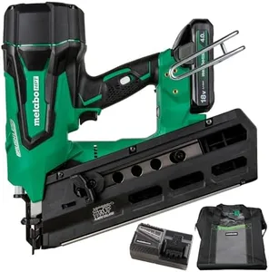 Metabo HPT Cordless 18V MultiVolt™ Framing Nailer Kit | 21 Degree Magazine | Round Head Nails from 2-Inch up to 3-1/2-Inch | 1-18V 4.0Ah Li-Ion Battery w/Fuel Gauge | NR1890DRST