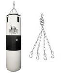 USI UNIVERSAL THE UNBEATABLE Boxing Punching Bag, 626C Classic Tough Canvas 4 Feet Un-Filled Boxing Bag, Kickboxing Punching Bag With Hanging Chain Combo, Heavy 20oz Canvas Material For Men & Women