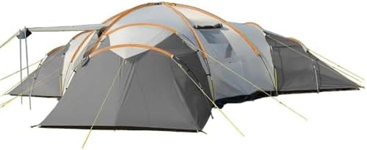 Skandika Turin 12 Sleeper 12 man tent | big dome tent, 3 rooms, Sleeper Technology with dark cabins, large living area, family tent, waterproof, porch, tent 12 person, 12 berth camping tent