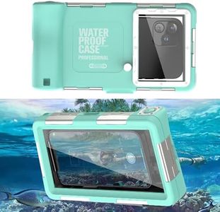 Waterproof Phone Case,Universal Diving Phone Case Dry Bag Beach Travel Essentials Outdoor Surfing Swimming Snorkeling Photo Video Case for iPhone/Samsung/Google/Motorola (Aqua/White)