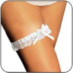 EVAZEN Bride Wedding Garter White L