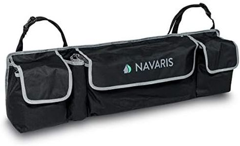 Navaris Organisateur de Coffre de Voiture - Rangement Coffre Auto Multipoche - Sac Siège avec 4 Compartiments et 2 Sangles pour Coffre ou Banquette