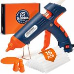 Full Size Hot Glue Gun Kit for Construction, DIY Arts & Crafts, 60W/100W Dual High Temp Large Glue Gun with 15 Glue Sticks, Built-in Stand, Best for Heavy Duty, Home Repair & More