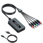 Male Component to HDMI Converter Cable for DVD/STB/VHS with Female Component Output to Display on HDTVs,1080P YPbPr to HDMI Converter, RGB to HDMI Converter, Component Input HDMI Output Converter