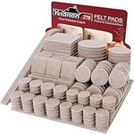 Yelanon Felt Furniture Pads -278 Pcs Furniture Pads Self Adhesive, Felt Chair Pads, Anti Scratch Floor Protectors for Furniture Feet Chair Legs, Furniture Felt Pads for Hardwoods Floors, Beige