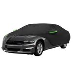 Proadsy Car Cover for Dodge Charger 2006-2024 Waterproof All Weather for Automobiles, Windproof Snowproof Rain Hail Sun UV Protection Full Outdoor Indoor Exterior Car Covers, Black