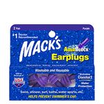 Mack's Unisex's AquaBlock Ear Plugs (2 Pair), Purple