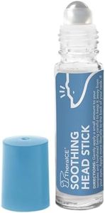 TheraICE Rx Soothing Head Stick 10 ml (.33-Oz) Essential Oil Roll on Aromatherapy: Peppermint, Spearmint, Lavender, Chamomile, Rosemary, Eucalyptus. Metal Roller. USA Made