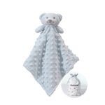 CREVENT Cozy Plush Baby Security Blanket Loveys for Baby Boys and girls,Fleece Soft Baby Comforter Cuddle Blanket,Great Gifts for Baby Shower (Blue Bear)