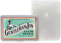 Gentleman Jon 3.7 Ounce Alum Block in Plastic Case | Upgrade Your Shave - Soothing Aftershave Solution for Shaving Razor Burn Relief - Travel Friendly Durable Plastic Case Included
