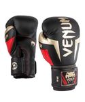 Venum Elite Boxing Gloves - Black/Gold/Red