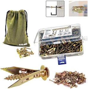 Self Drilling Drywall Anchors and Screws,Dry Wall Anchors for Drywall Heavy Duty,Drywall Screws and Anchors Repair Tools for Wet and Drywall Fixing Picture,Furniture,Flags,Outdoor Decor (20, 1.18in)