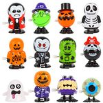 DIYASY 12 Pack Halloween Wind Up Toys, Halloween Novelty Toys Spring Clockwork Halloween Toys for Party Bags & Kids