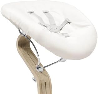 Stokke Nomi Newborn Set, White/Grey Sand - Includes 5-Point Safety Harness & Reversibile, Washable Textile Set - Fits All Stokke Nomi Chairs