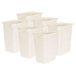 RUBBERMAID 280500BISQ 21Qt. Bisque Plastic Kitchen Wastebasket Quantity 6