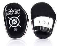 Fairtex Aero Focus Punching Mitts FMV11 for Muay Thai, Boxing, Kickboxing, MMA (Black/White)