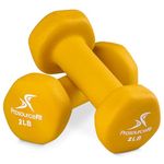 ProsourceFit Neoprene Dumbbell Coated for Non-Slip Grip, 2 lb