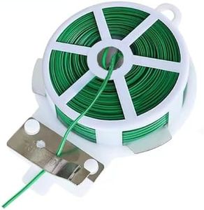 Twist Tie, 328 Feet (100m), green cable ties with Cutter, Garden Plant Ties Reusable, Green Twist Ties for plants Gardening Tomatoes Tie garden ties for plants,garden twist ties flowers Climbing