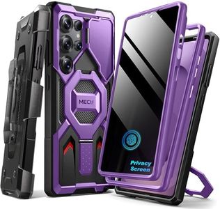 TONGATE Magnetic Stand for Samsung Galaxy S25 Ultra Case, Compatible with Magsafe, [Military Drop Protection] [2 Front Frames & Camera Cover] S25 Ultra Case with Screen Protector & Belt Clip