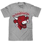 Tee Luv Men's The Laughing Cow Shirt - Snack Cheese Food Logo T-Shirt, Athletic Heather, XL