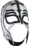 Deportes Martinez Lucha Libre Mexican Wrestling Pro-Fit Lycra Luchador Mask Adult Size (Rey Misterio Silver Black)