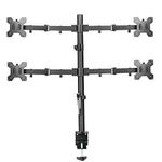 Suptek Quad Monitor Arm For 13"-27" Screens | Monitor Mount Clamp Tilt Swivel Rotation(80cm Pole) MD6884