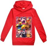 ALAMing Boy Hoodie Long Sleeve Top Tee Games Family Cotton Pullover, Red, 10-11 Years