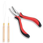 Neitsi?? 3 Pc Kit for Micro Ring Link Hair and Feather Extensions: Pliers, Micro Pulling Needle, and Loop Threader