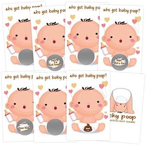 Hooqict Baby Shower Scratch Off Game 49 Cards Boys Girls Dirty Diaper Baby Shower Party Games What's In My Diaper Raffle Cards Door Prizes Who Got Poopie Gender Reveal Games Supplies Lottery Tickets