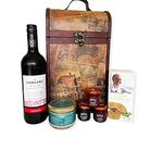 The Premium Clarendon Vintage Wooden Wine Chest Gift Food Hamper With 750Ml Versare Red Wine - Gift Ideas For Mum, Mothers Day, Dad, Fathers Day, Christmas Hampers, Birthdays, Thank You, Anniversary, Corporate, Business Gifts