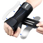 Lalent Carpal Tunnel Wrist Support Brace with Metal Splint Stabilizer Wrist Splint for Men and Women Hand Support for Arthritis Tendonitis, Sprains, Pain Relief RSI, Sports Protect (Right Hand, S/M)