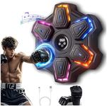 Music Boxing Machine Adult with Boxing Gloves, Upgrade to Enlarge 7 Colors One Punch Boxing Machine Electronic Smart Music Boxing Machine with USB Charging Interface for Kids and Adults