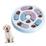 Dog Puzzle Slow Feeder Toy,Puppy Treat Dispenser Slow Feeder Bowl Dog Toy,Dog Brain Games Feeder with Non-Slip, Improve IQ Puzzle Bowl for Puppy (Blue)