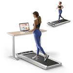 Walking Pad Treadmill for Home, 1-10KM/H Ultra Slim Walking Running Machine,Electric Under Desk Treadmill for Home/Office,40*100cm Belt, 12 Modes, LCD Touch Screen, Remote & App Control (Silver Gray)