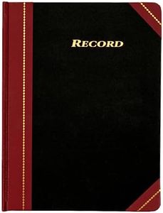 Adams Record Ledger, 8.25 x 10.75 Inches, 5 Squares per Inch, 300 Tinted Pages, Black and Maroon (ARB810R3M)