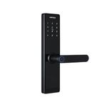 Hafele RE-ACH Smart Digital Lock | Fingerprint | PIN | OTP | RFID Access Card | Mechanical Key | BLE | Mobile App | Privacy Feature | Black Matt Finish | 1 Year Warranty
