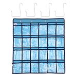 NUOBESTY Clear Pocket Chart for Classroom 24 Pocket Hanging Storage Bag for Cell Phones and Calculator Holder