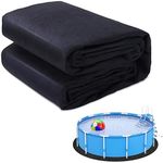 Niuyhe Pool Liner Pad, 12 Foot Round Pool Pads for Above Ground Pool,Seamless Comfort, Double Density Puncture Resistant Swimming Pool Mats for Floor Can Extend The Life of Pool Liner (Black)