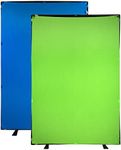 Complete Portable Background Kit w/Bag - 5 x 7.4ft (1.5 x 2.1m) Blue/Green