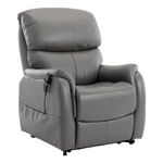 The Montreal - Dual Motor Riser Recliner Electric Mobility Lifting Chair in Leather (Grey)